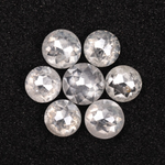 Fancy White Natural Loose Round Rose Cut Earth Mined Diamond - Minimal Carbon