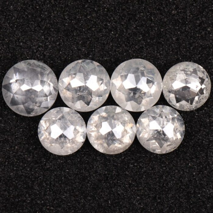 Fancy White Natural Loose Round Rose Cut Earth Mined Diamond - Minimal Carbon