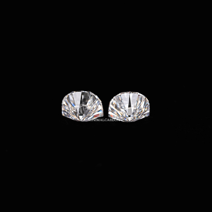 1.01 CT Half Moon Cut Matching Pair Natural Loose Diamond