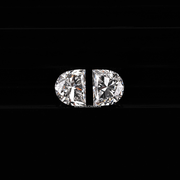 1.01 CT Half Moon Cut Matching Pair Natural Loose Diamond - Minimal Carbon