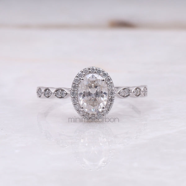 Oval Halo Engagement Ring