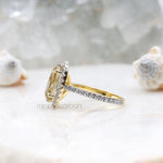 Load image into Gallery viewer, Oval Citrine Ring Halo Engagement Ring
