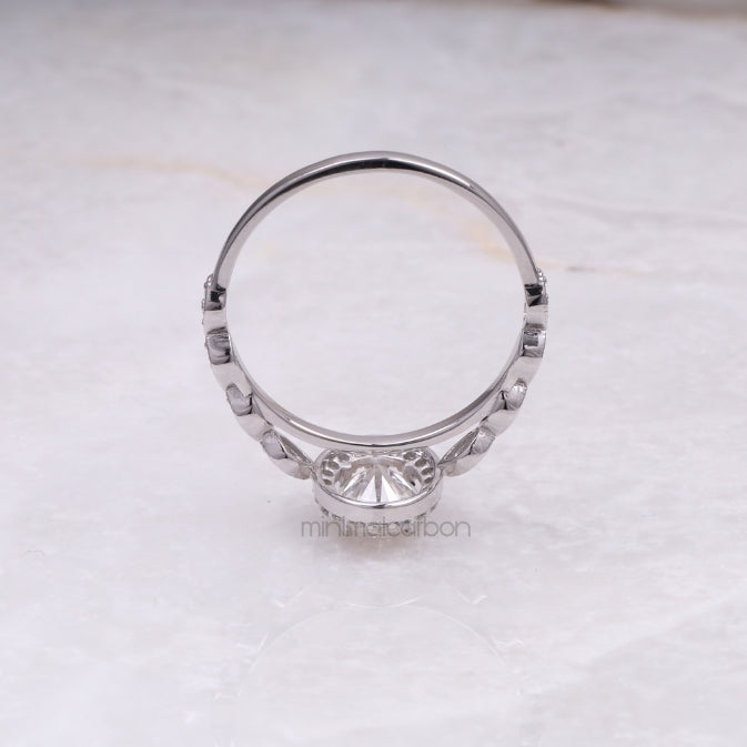 Oval Halo Lab Diamond Engagement Ring – Wedding Ring for Women