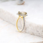 Load image into Gallery viewer, Oval Citrine Ring Halo Engagement Ring
