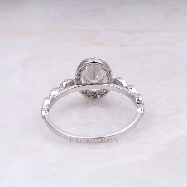 Oval Halo Engagement Ring
