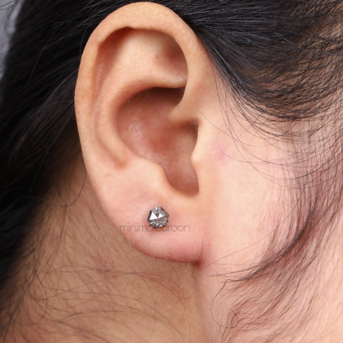 Hexagon Stud Earrings