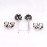 Hexagon Stud Earrings - Minimal Carbon