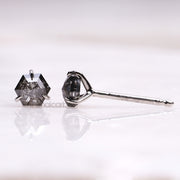 Hexagon Stud Earrings - Minimal Carbon