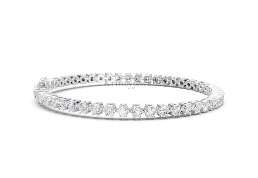 Hexagone tennis bracelet