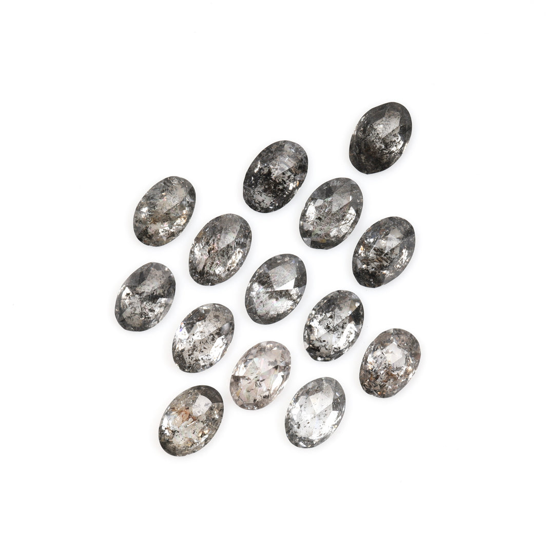 3.0 X 2.0 Salt and Pepper Oval Cut Diamonds