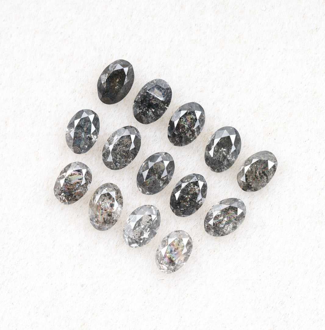 3.0 X 2.0 Salt and Pepper Oval Cut Diamonds