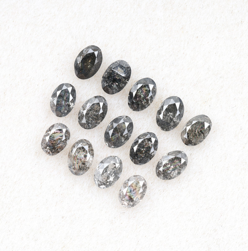 3.0 X 2.0 Salt and Pepper Oval Cut Diamonds