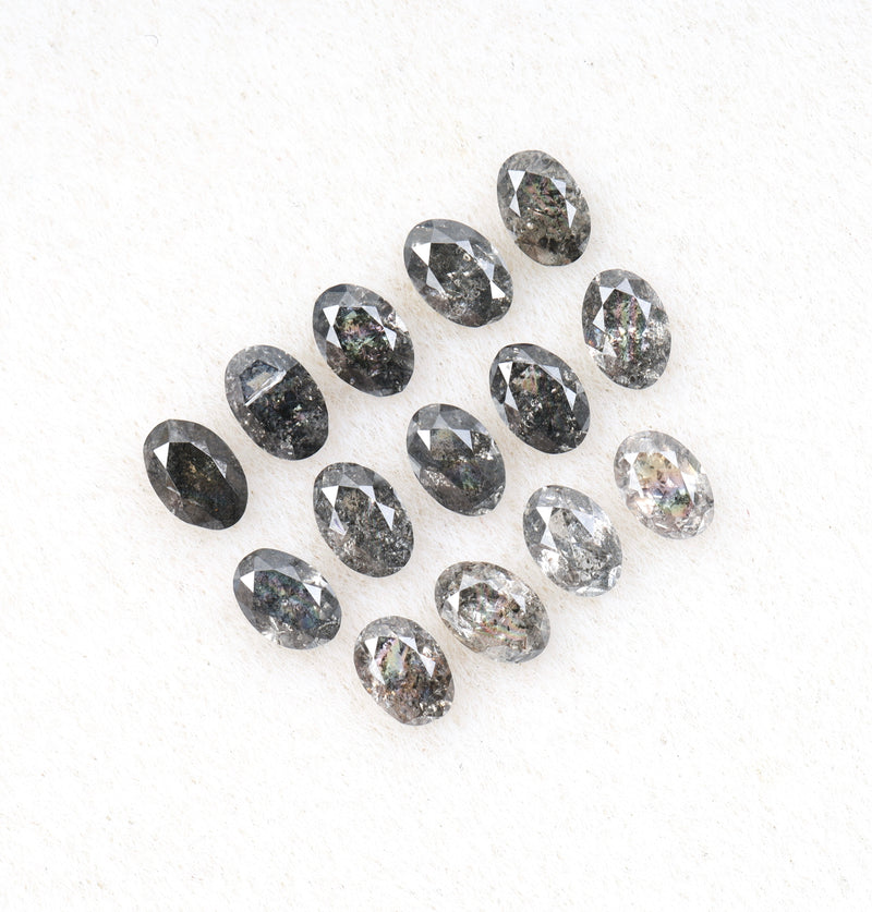 3.0 X 2.0 Salt and Pepper Oval Cut Diamonds