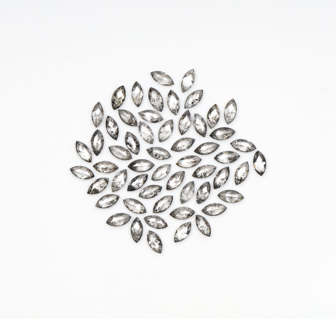 4.0 x 2.0 MM Salt and Pepper Marquise Cut Diamond – Loose Natural Stone