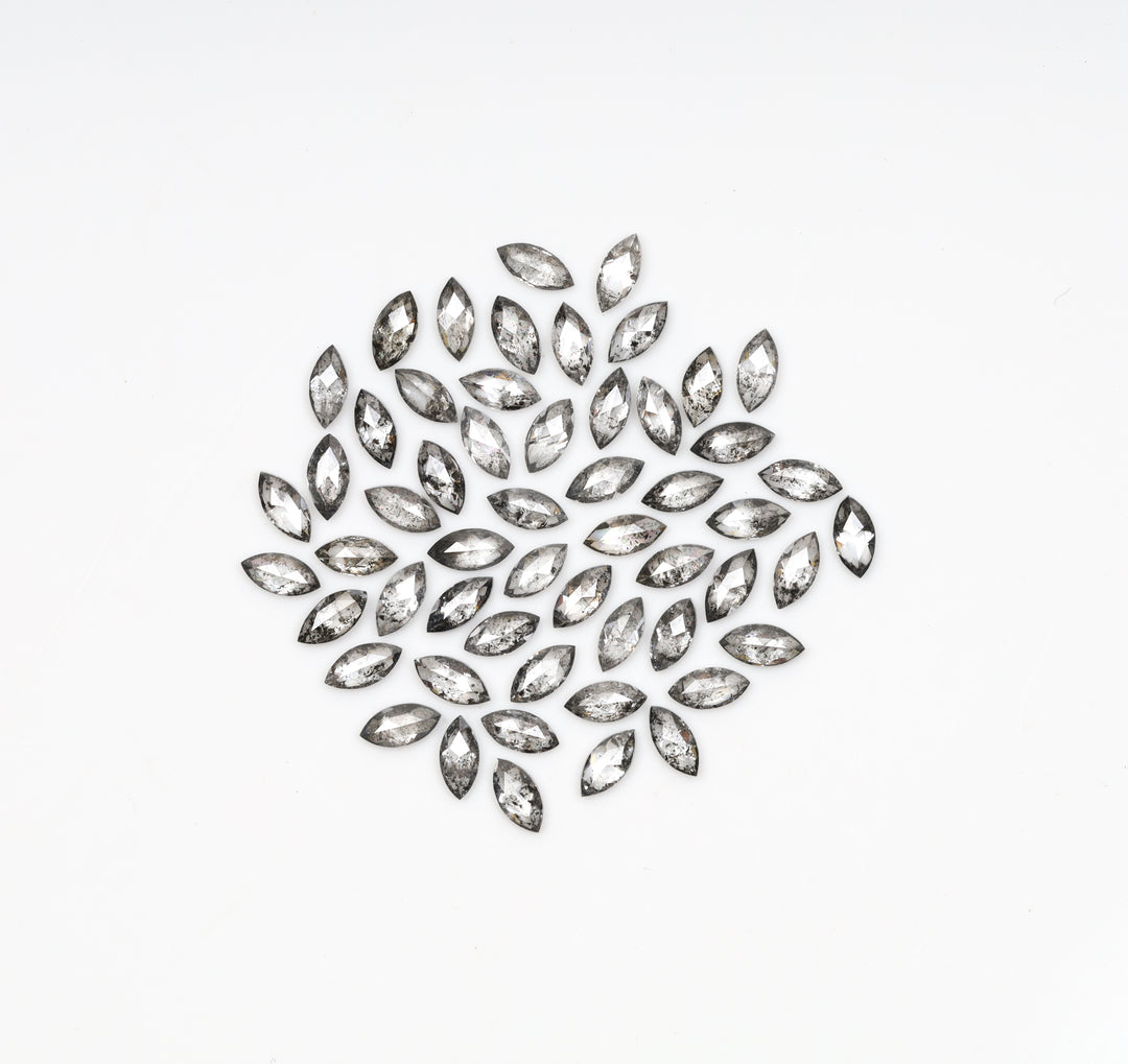 4.0 x 2.0 MM Salt and Pepper Marquise Cut Diamond – Loose Natural Stone