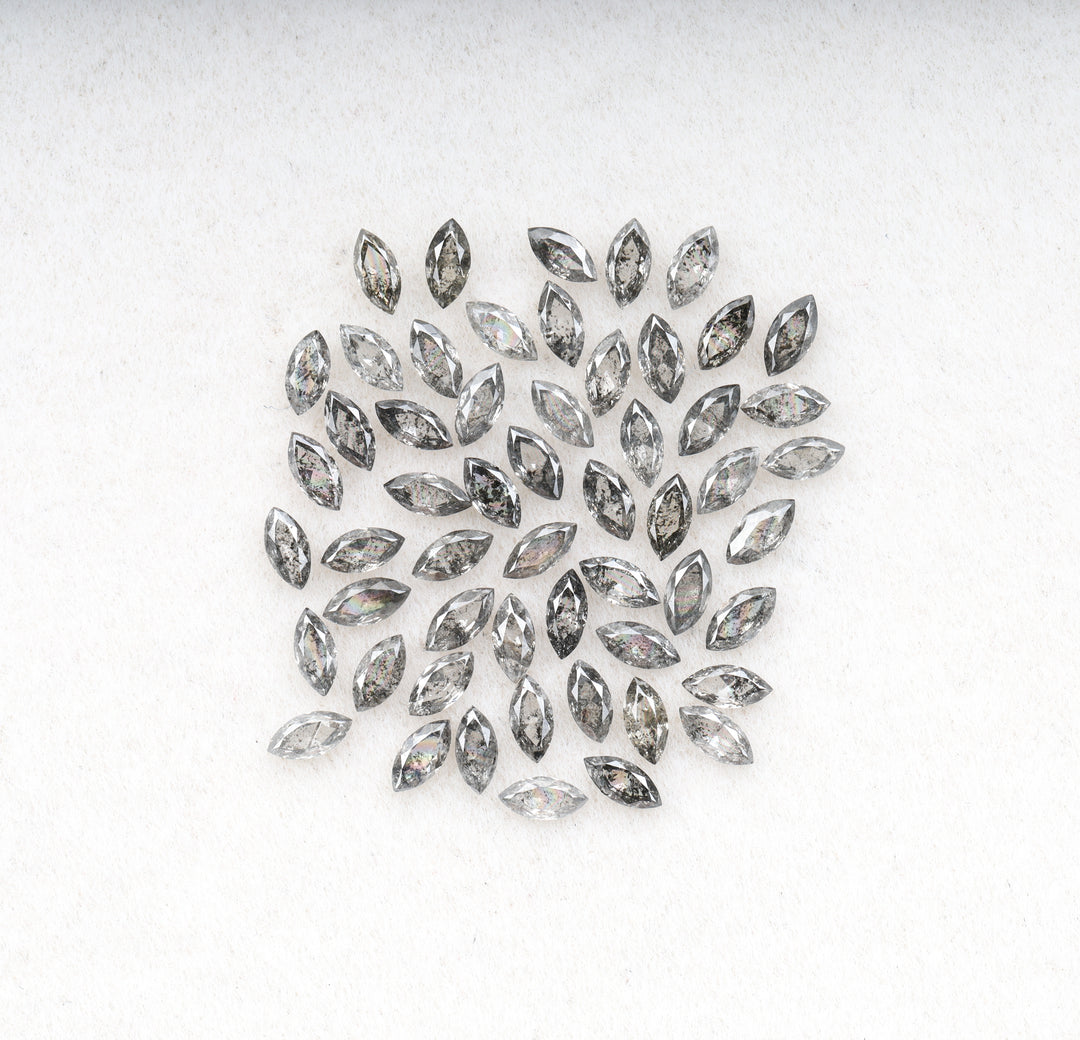4.0 x 2.0 MM Salt and Pepper Marquise Cut Diamond – Loose Natural Stone