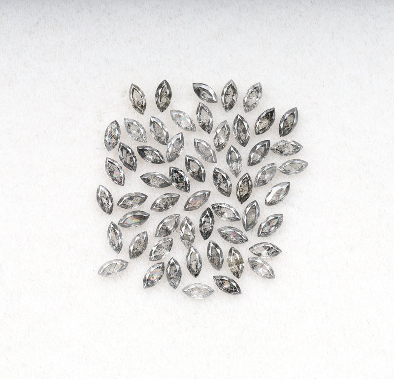 4.0 x 2.0 MM Salt and Pepper Marquise Cut Diamond – Loose Natural Stone