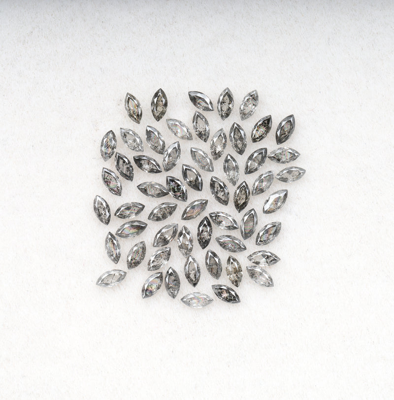 4.0 x 2.0 MM Salt and Pepper Marquise Cut Diamond – Loose Natural Stone