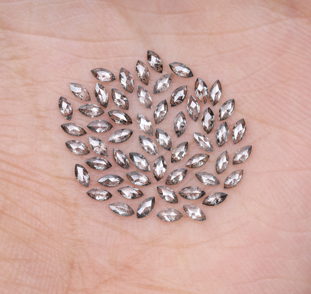 4.0 x 2.0 MM Salt and Pepper Marquise Cut Diamond – Loose Natural Stone
