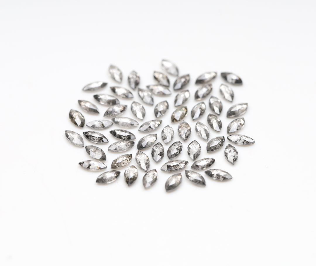 4.0 x 2.0 MM Salt and Pepper Marquise Cut Diamond – Loose Natural Stone