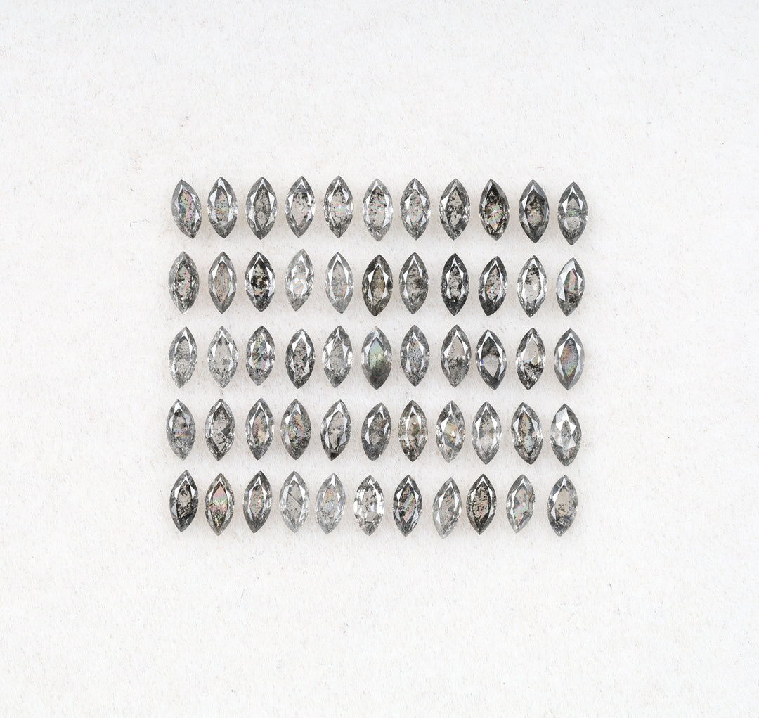 4.0 x 2.0 MM Salt and Pepper Marquise Cut Diamond – Loose Natural Stone