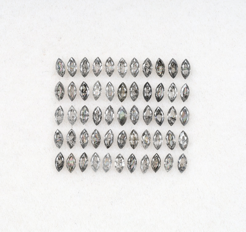 4.0 x 2.0 MM Salt and Pepper Marquise Cut Diamond – Loose Natural Stone