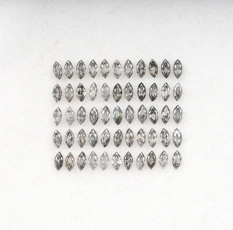 5.0 x 2.5 MM Salt and Pepper Marquise Cut Diamond Loose Natural Diamond