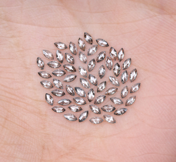 5.0 x 2.5 MM Salt and Pepper Marquise Cut Diamond Loose Natural Diamond