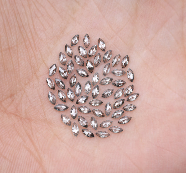 4.0 x 2.0 MM Salt and Pepper Marquise Cut Diamond – Loose Natural Stone