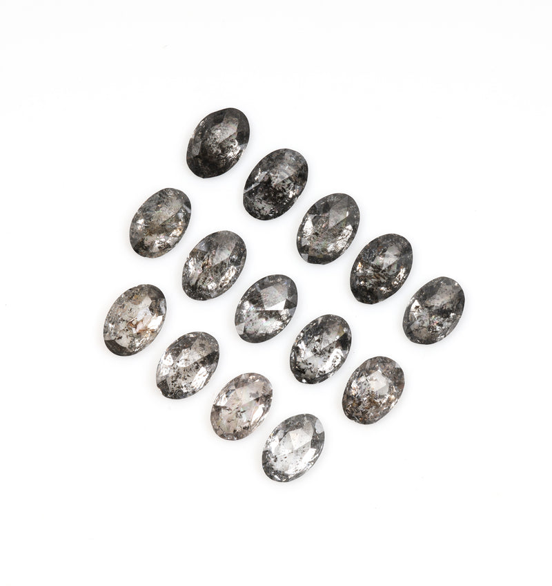 3.0 X 2.0 Salt and Pepper Oval Cut Diamonds
