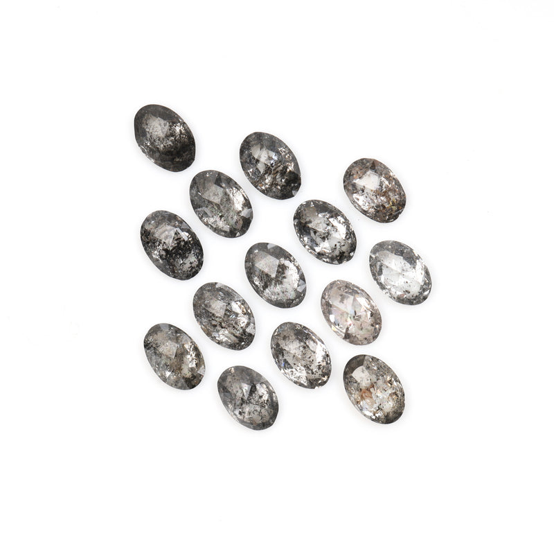3.0 X 2.0 Salt and Pepper Oval Cut Diamonds