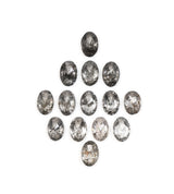 3.0 X 2.0 Salt and Pepper Oval Cut Diamonds
