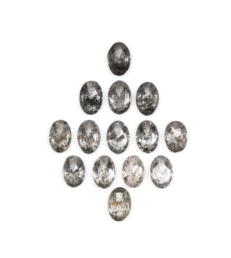 3.0 X 2.0 Salt and Pepper Oval Cut Diamonds