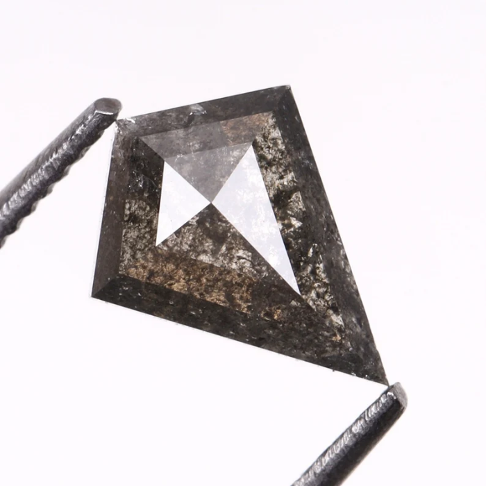 Kite Cut Earth Mined Salt and Pepper Diamond