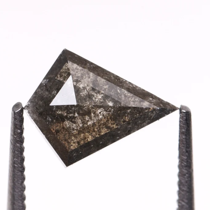 Kite Cut Earth Mined Salt and Pepper Diamond
