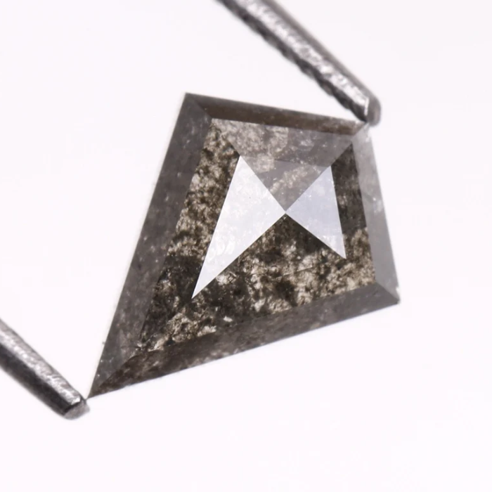 Kite Cut Earth Mined Salt and Pepper Diamond