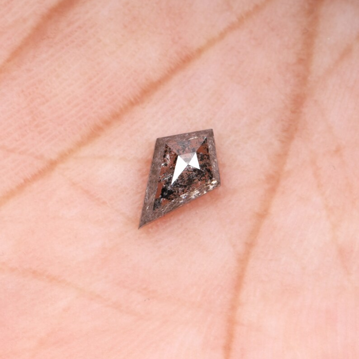 Kite Cut Loose Full Cut Salt And Pepper Diamond