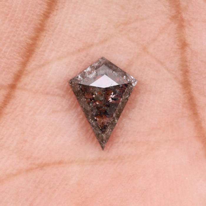Kite Cut Natural Full Cut Salt and Pepper Diamond