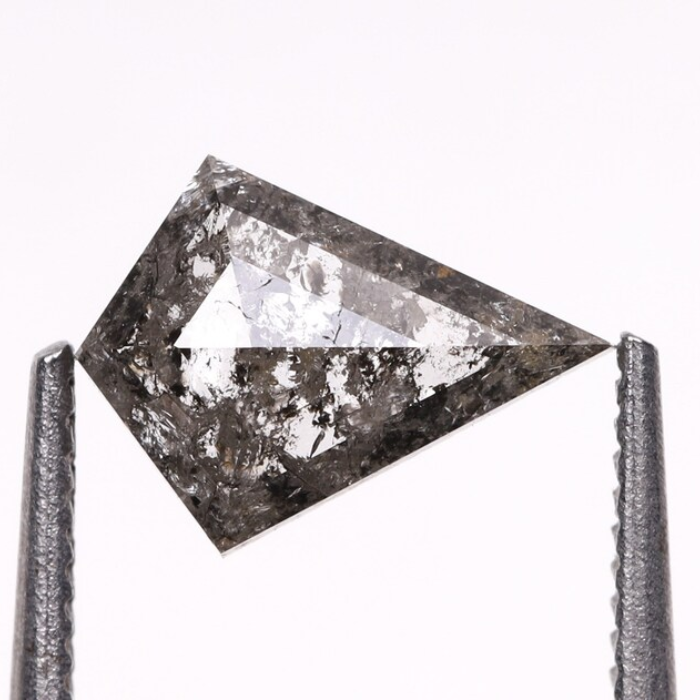 Kite Cut Natural Full Cut Salt and Pepper Diamond