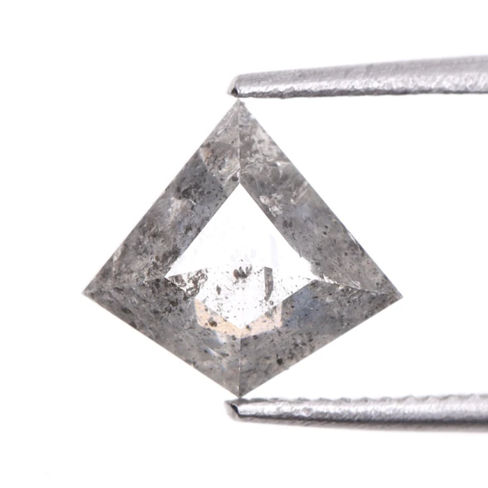 Kite Cut Natural Rose Cut Salt And Pepper Diamond