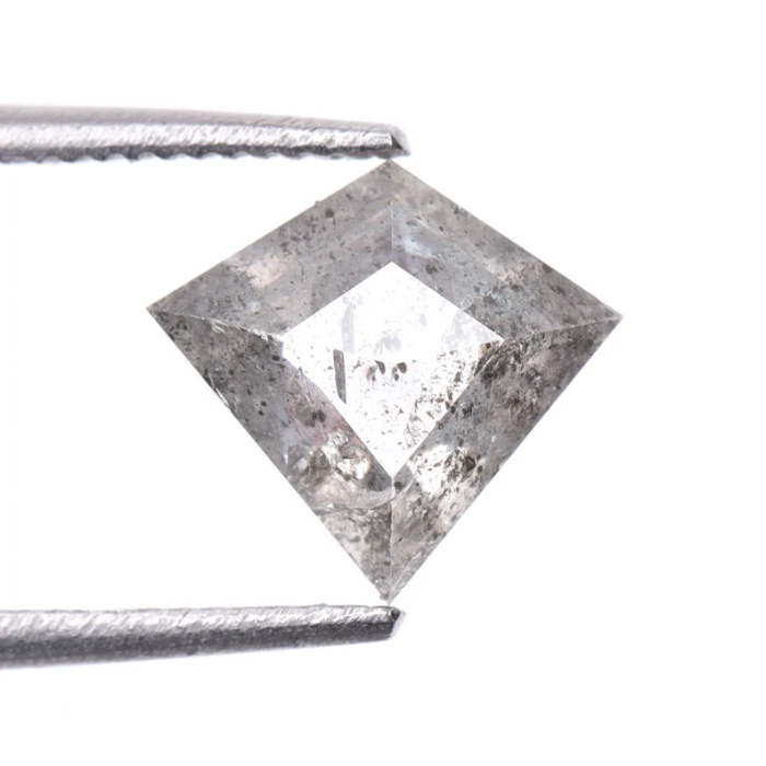 Kite Cut Natural Rose Cut Salt And Pepper Diamond