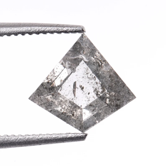 Kite Cut Natural Rose Cut Salt And Pepper Diamond
