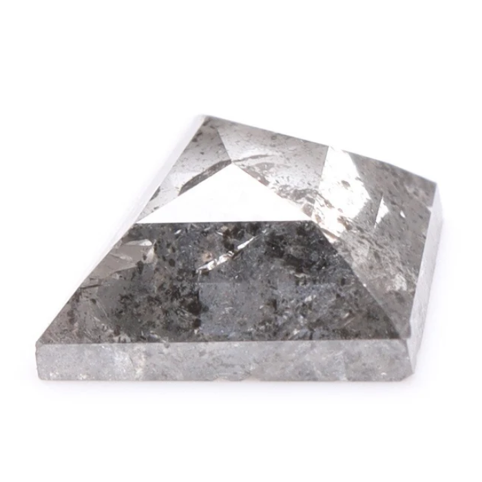 Kite Cut Natural Rose Cut Salt And Pepper Diamond