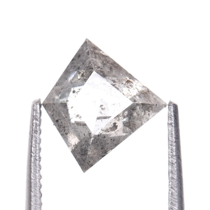 Kite Cut Natural Rose Cut Salt And Pepper Diamond