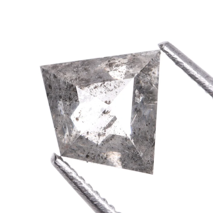 Kite Cut Natural Rose Cut Salt And Pepper Diamond