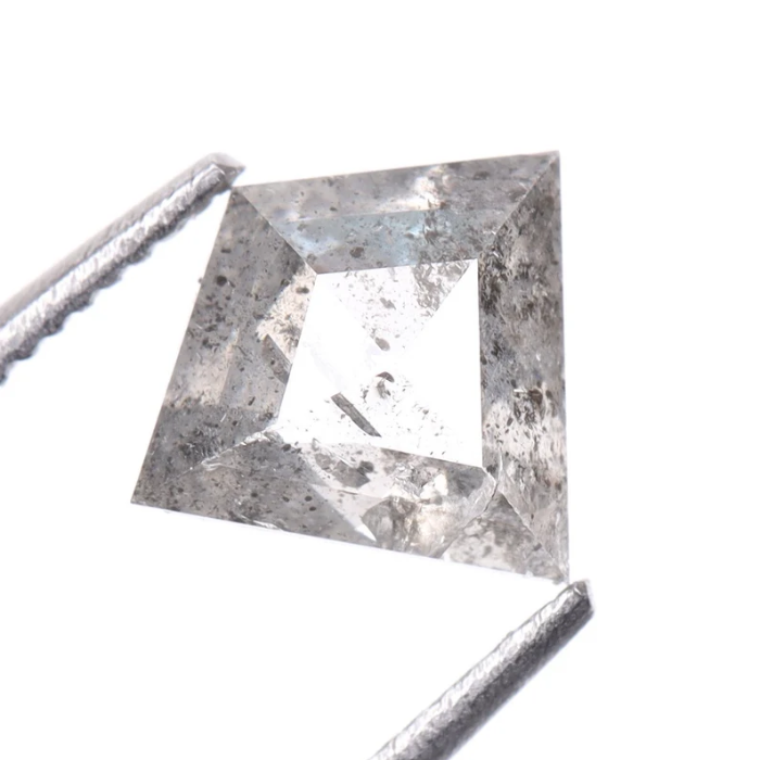 Kite Cut Natural Rose Cut Salt And Pepper Diamond