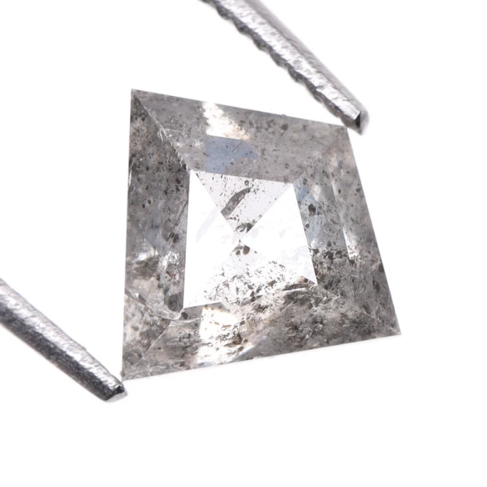 Kite Cut Natural Rose Cut Salt And Pepper Diamond