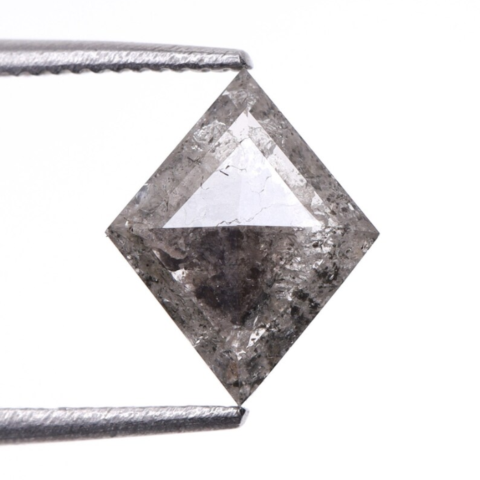 Kite Cut Natural Rose Cut Salt and Pepper Diamond