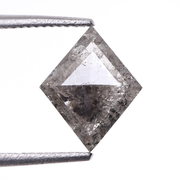 Kite Cut Natural Rose Cut Salt and Pepper Diamond