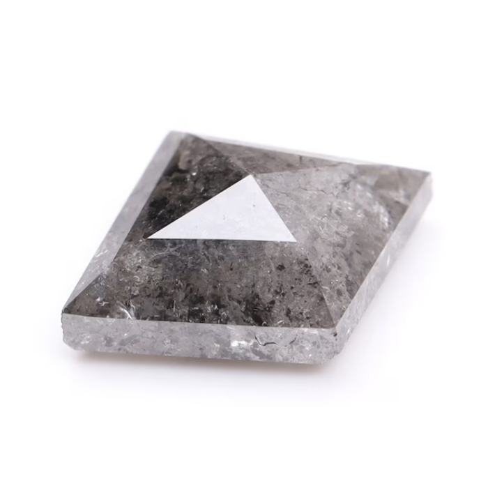 Kite Cut Natural Rose Cut Salt and Pepper Diamond